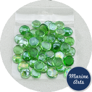 9106-P8 - Craft Pack - Lustered Green Glass Nuggets